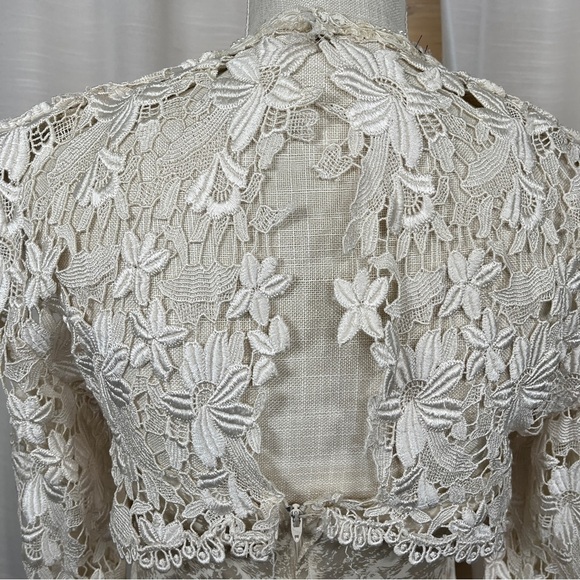 Vintage 80’s long sleeve lace top dress - Picture 7 of 11